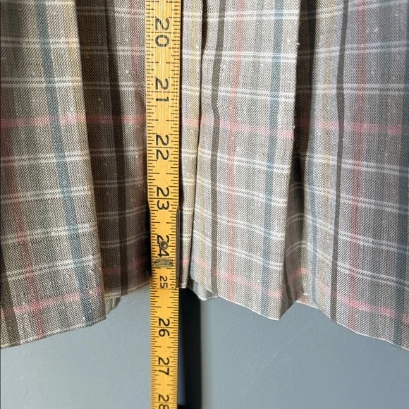 Vintage Pendleton Womens Plaid Pleated 60s Pastel Womens Skirt Academia Waist28” - Picture 8 of 10